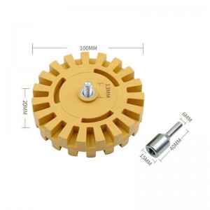 Factory Price Rubber Raderingshjul med Drill Adapter Kit Decal Pinstrive- stickborttagare