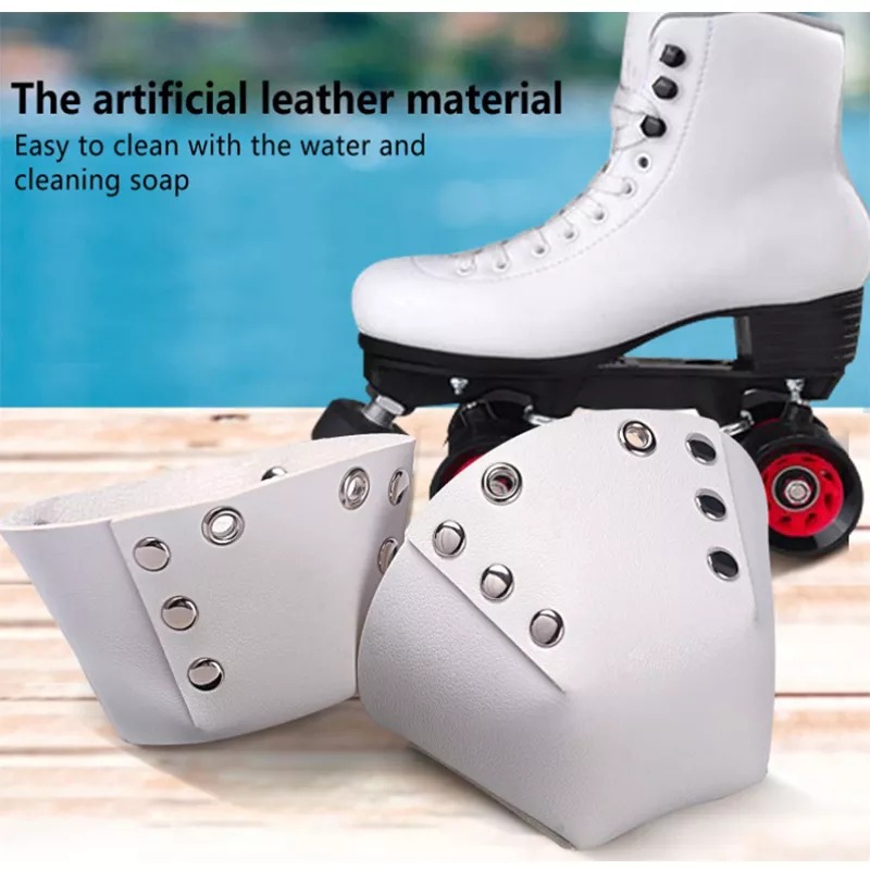Nya PU Läder Toe Guard Protectors Roller Skate Cap Skor Täck färgglada