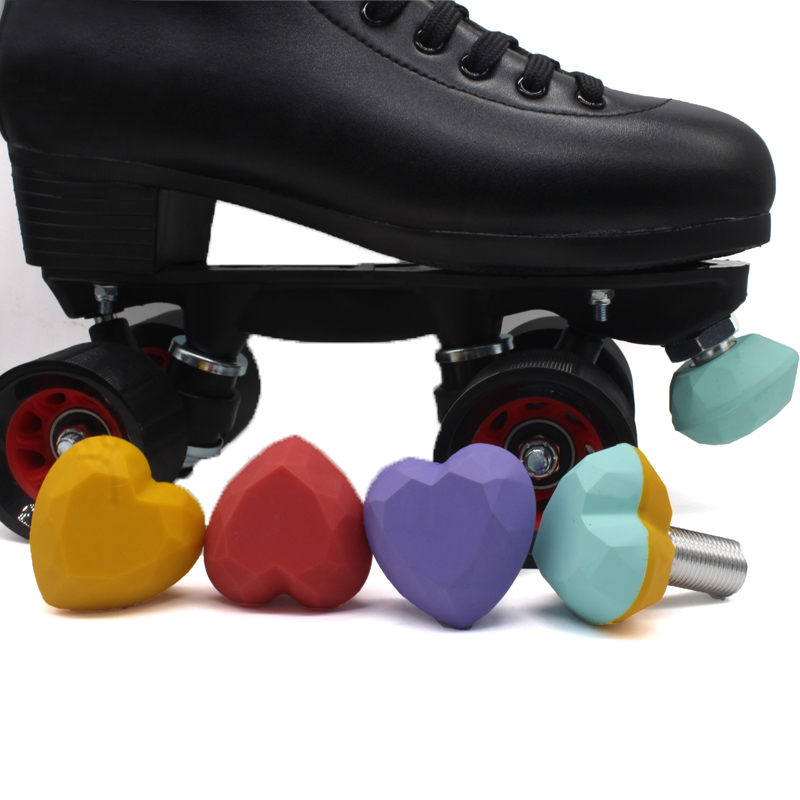 Factory Direktförsäljning Skräddarsy Heart Diamond Shape Justerbar Toe Stop Roller Skate Ren färg
